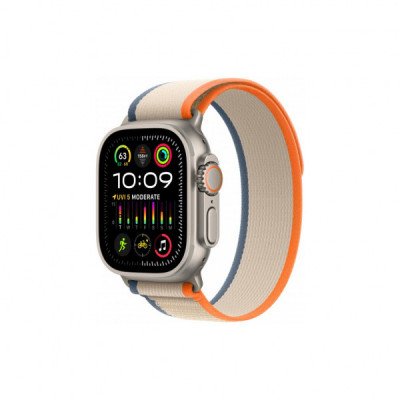 Смарт-годинник Apple Watch Ultra 2 GPS + Cellular, 49mm Titanium Case with Orange/Beige Trail Loop - M/L (MRF23UL/A)