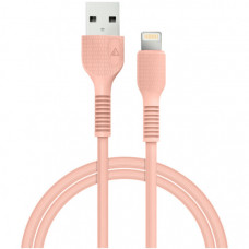 Дата кабель USB 2.0 AM to Lightning 1.2m AL-CBCOLOR-L1PH Peach ACCLAB (1283126518201)
