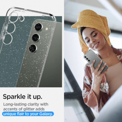 Чохол до мобільного телефона Spigen Samsung Galaxy S23 Plus Liquid Crystal Glitter, Crystal Quartz (ACS05664)