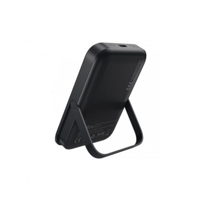 Батарея універсальна Choetech Magnetic Wireless 5000mAh 20W, PD, Qi-15W, USB-C In/Out, with holder, Black (B742-CCBK)