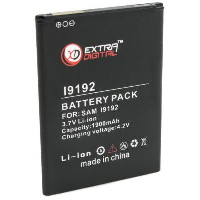 Акумуляторна батарея для телефону Extradigital Samsung Galaxy S4 Mini Duos GT-i9192 (1900 mAh) (BMS6241)