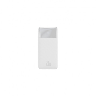 Батарея універсальна Baseus Bipow 20000mAh, Input(microUSB,Type-C), Output(2хUSB,Type-C), White (PPBD20K)