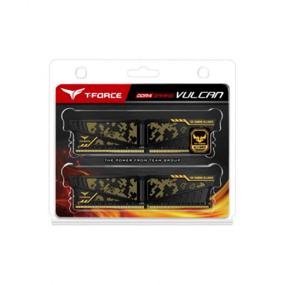 Модуль пам'яті для комп'ютера DDR4 16GB (2x8GB) 3200 MHz Vulcan TUF Yellow Team (TLTYD416G3200HC16CDC01)