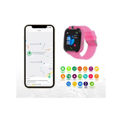 Смарт-годинник Amigo GO007 FLEXI GPS Pink