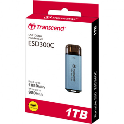 Накопичувач SSD USB Type-C 1TB ESD300 Transcend (TS1TESD300C)