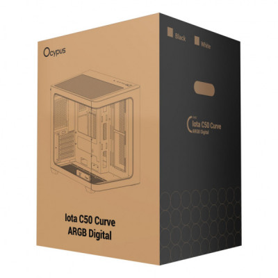 Корпус для ПК OCYPUS IOTA C50 WH CURVE ARGB DIGITAL (IOTA-C50-WHD300CD-GL)