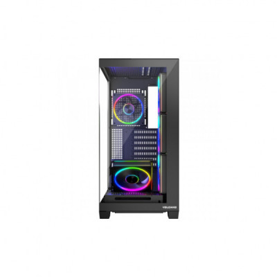 Корпус Modecom VOLCANO STELLAR ARGB MIDI 5x120mm fans BLACK (AT-STELLAR-5F-ARGB-10)