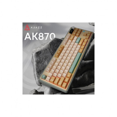 Клавіатура Ajazz AK870 Jasmine Switch Yellow RGB USB/Wireless/Bluetooth UA Brown (AK870-JS-YWG)