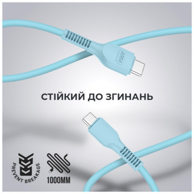 Дата кабель USB-C to USB-C 1.0m AR88 3A blue Armorstandart (ARM65292)