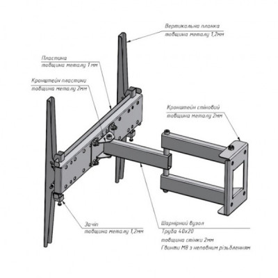 Кронштейн Charmount TV04T-R3 White