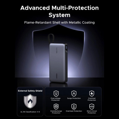 Батарея універсальна Ugreen 25000mAh 165W DualCable (PB552 55995B)