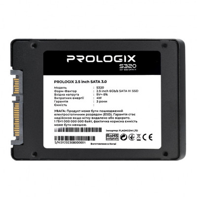 Накопичувач SSD 2.5" 480GB Prologix (PRO480GS320)