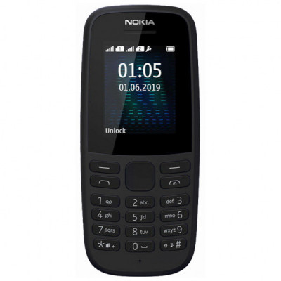 Мобільний телефон Nokia 105 SS 2019 (no charger) Black (16KIGB01A19)