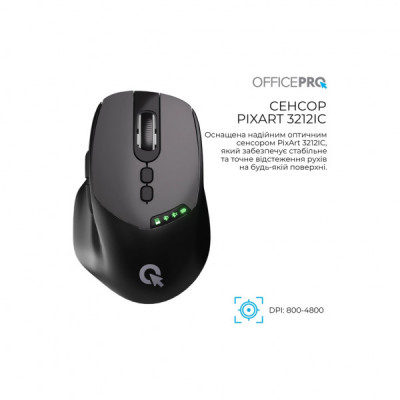 Мишка OfficePro M520B Wireless/Bluetooth Black (M520B)