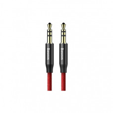 Кабель мультимедійний Jack 3.5mm Yiven M30 M/M 1.5m red-black Baseus (CAM30-C91)