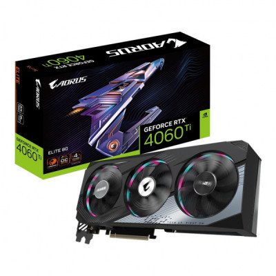 Відеокарта GIGABYTE GeForce RTX4060Ti 8Gb AORUS ELITE (GV-N406TAORUS E-8GD)