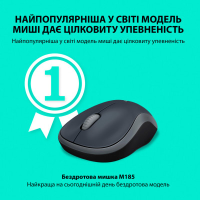 Мишка Logitech M185 swift grey (910-002238)