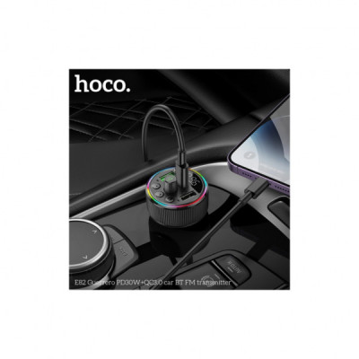 FM модулятор HOCO E82, Black, Box