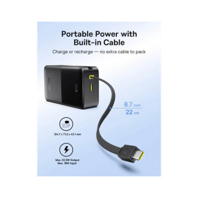 Батарея універсальна Baseus EnerFill FC51 Bipow2 Pro 30000mAh 22,5W build cab.USB-C black (E0028100)