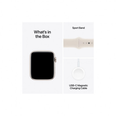 Смарт-годинник Apple Watch SE 2024 GPS 44mm Starlight Aluminium Case with Starlight Sport Band - S/M (MXEU3QH/A)