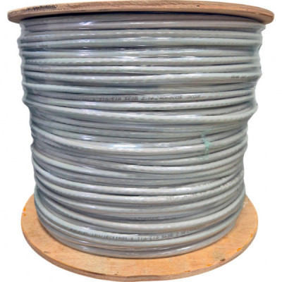 Кабель мережевий GEAR UTP 305м, cat.6, CU, 4*2*0,54, PVC, indoor, grey (GEC-UTPC6CU054305)