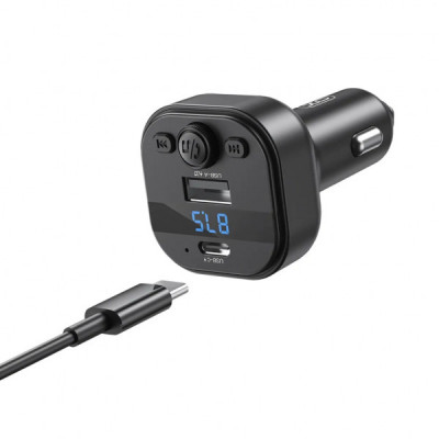 FM модулятор XO BCC18 USB-A OTG/USB-C Black (BCC18.black)