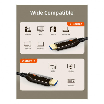 Кабель мультимедійний HDMI to HDMI 30.0m v2.1 AOC Cabletime (CA914050)