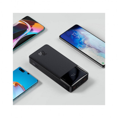 Батарея універсальна Baseus Bipow Digital Display 20000mAh 20W, Black (PPDML-M01) (PPBD050501)