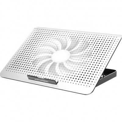 Підставка до ноутбука IceCoorel 10-15.6", 1*180mm 580 RPM, 2*USB, 350x225x26mm, Silver (A18)