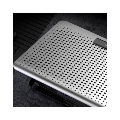 Підставка до ноутбука IceCoorel 10-15.6", 1*180mm 580 RPM, 2*USB, 350x225x26mm, Silver (A18)