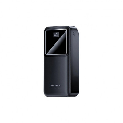 Батарея універсальна Vention 30000mAh 22.5W 3A, PD, QC/3.0, LED Display, Black (FHMB0)