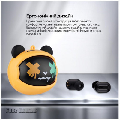 Навушники XoKo G05-face changing TWS Yellow-Black (G05-YEBK)