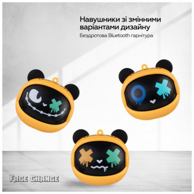 Навушники XoKo G05-face changing TWS Yellow-Black (G05-YEBK)